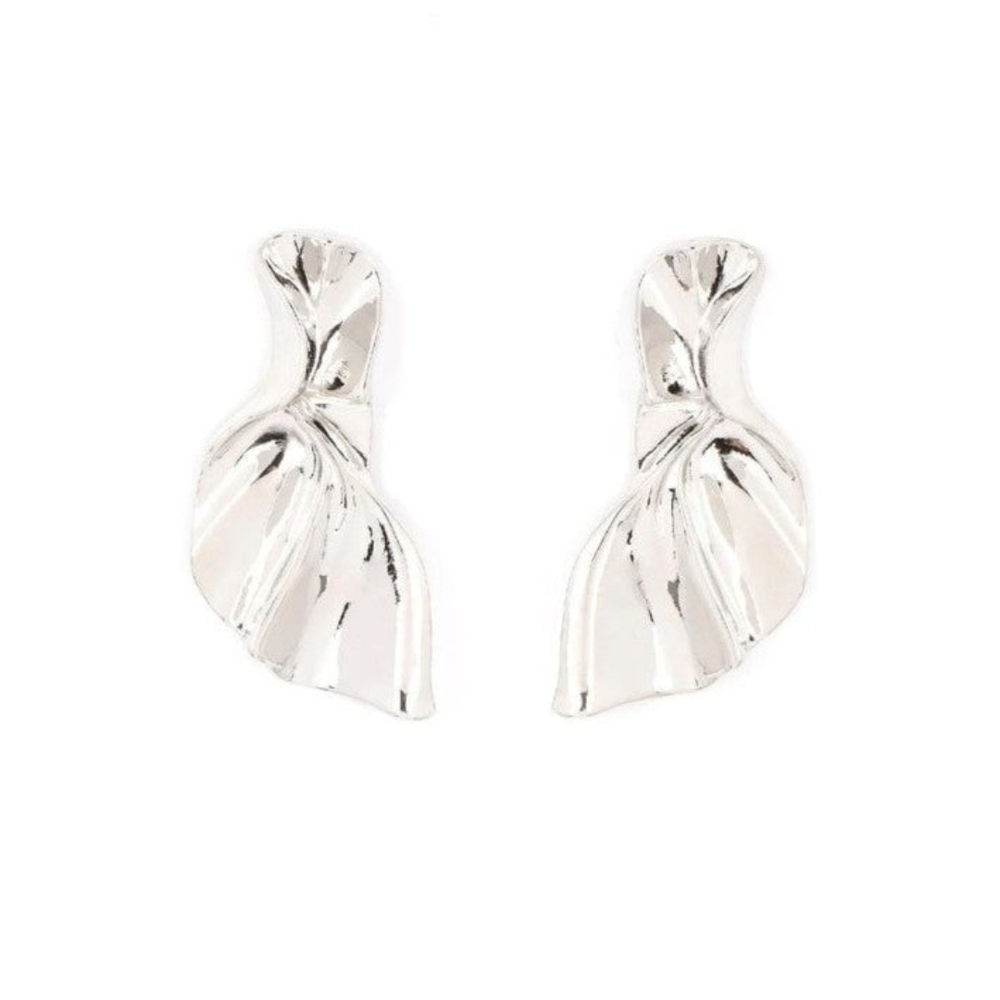 Metal-Physical Mood Silver Earrings  Paparazzi Shimmering Chucky Fashion Jewelry